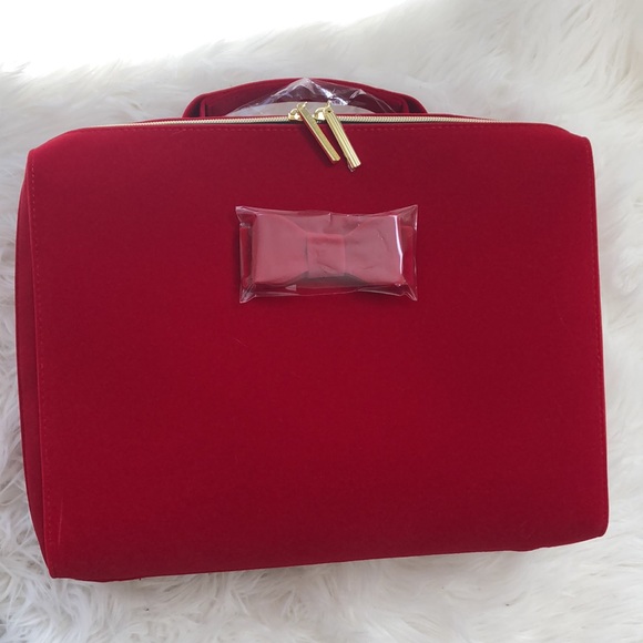Estée Lauder red zipper cosmetic bag - Picture 12 of 12